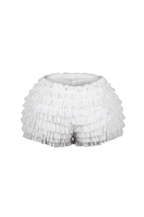 Maven Mesh Ruffle Micro Shorts