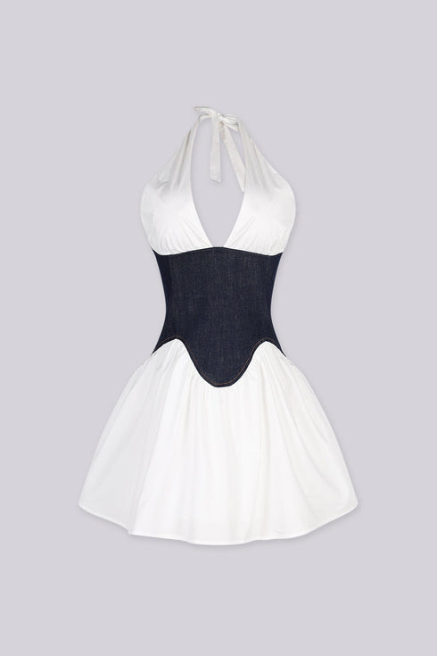 Denim Me Sweet Poplin Mini Dress