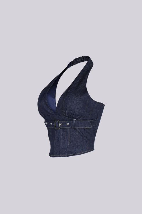 Chantal Denim Halter Top