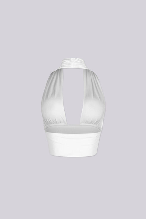 Catch Cowl Neck Crop Top