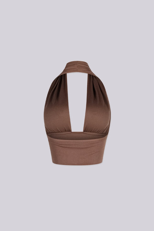 Catch Cowl Neck Crop Top