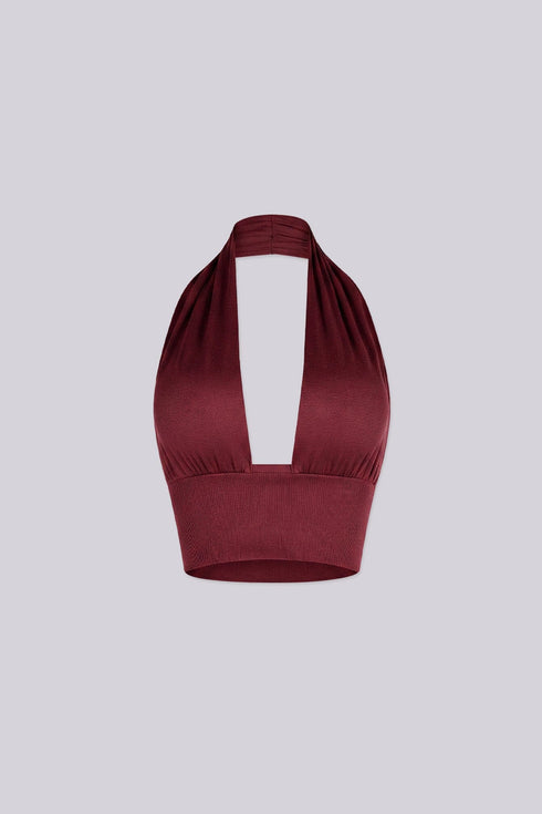 Catch Cowl Neck Crop Top