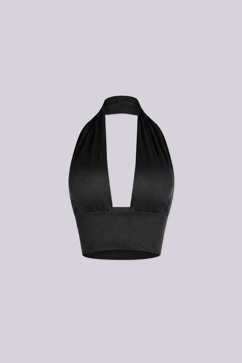 Catch Cowl Neck Crop Top