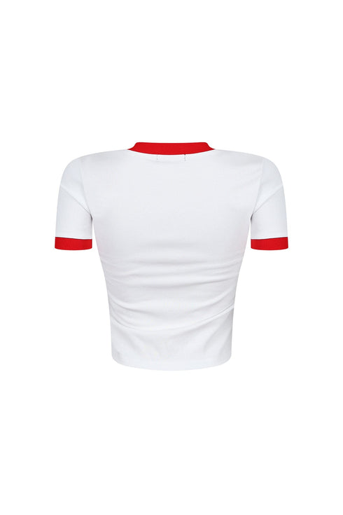 Martini Graphic Cropped Top