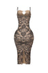Erika Print Tank Keyhole Midi Dress