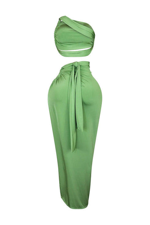 Truth Is Out One Shoulder Top & Skirt SET