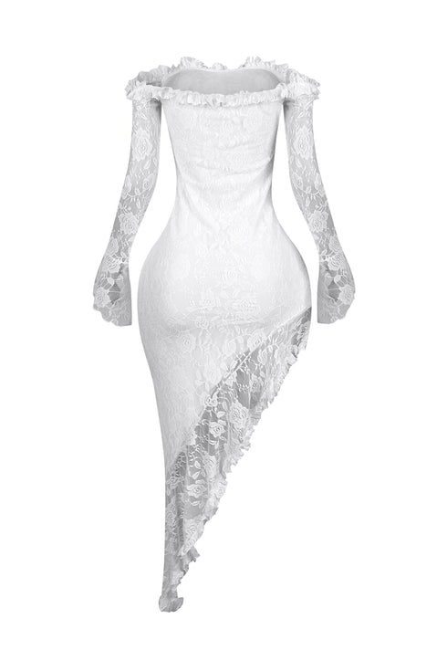 Serenity Lace Off Shoulder Maxi Dress