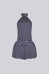 Breeze Stripe Halter Mini Dress