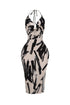 Austin Print Cowl Neck Halter Midi Dress
