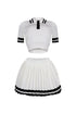 Martina Tennis Collared Knit Top & Skirt SET