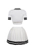 Martina Tennis Collared Knit Top & Skirt SET