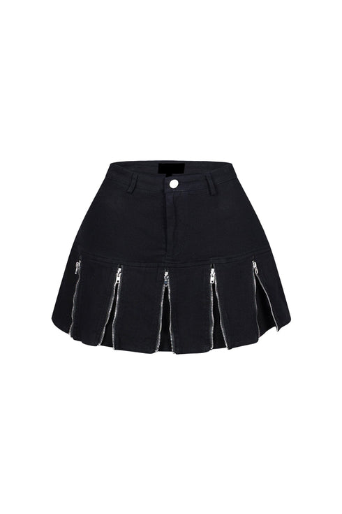 Jessica Multi Zipper Mini Skirt