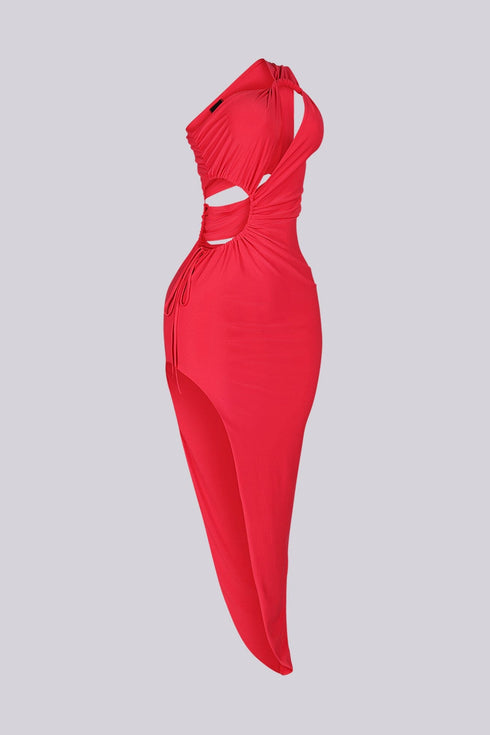 Devour Asymmetric Cutout Siren Dress