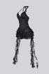 Noctessa Cascading Lace Halter Romper