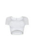 Amina Short Sleeve Double Layered Crop Top