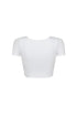 Amina Short Sleeve Double Layered Crop Top