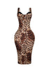 Emma Leopard Lace Midi Dress