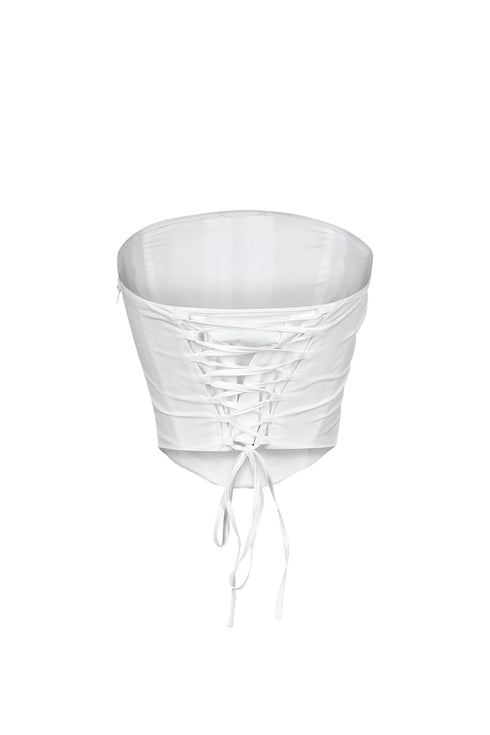 Trina Tube Crochet Lace Crop Top