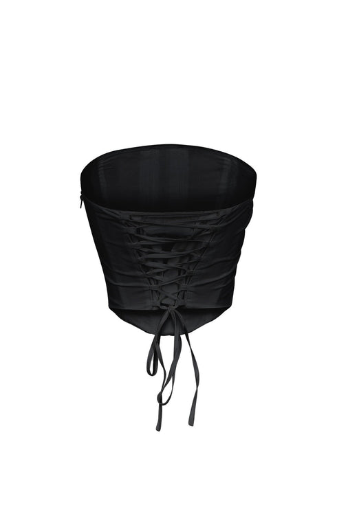 Trina Tube Crochet Lace Crop Top