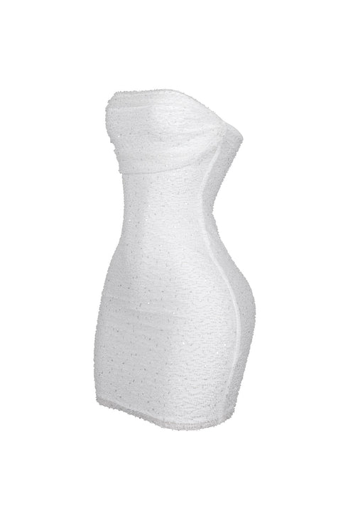 Greer Mesh Beaded Mini Dress