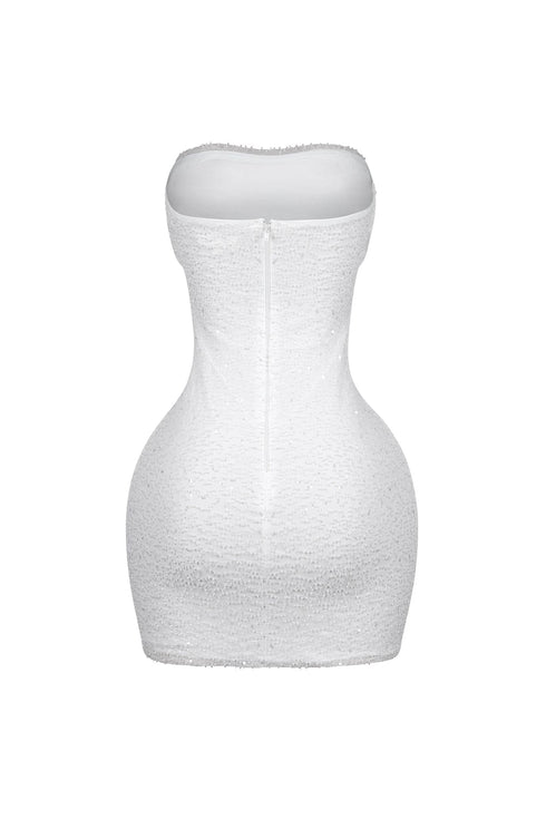 Greer Mesh Beaded Mini Dress