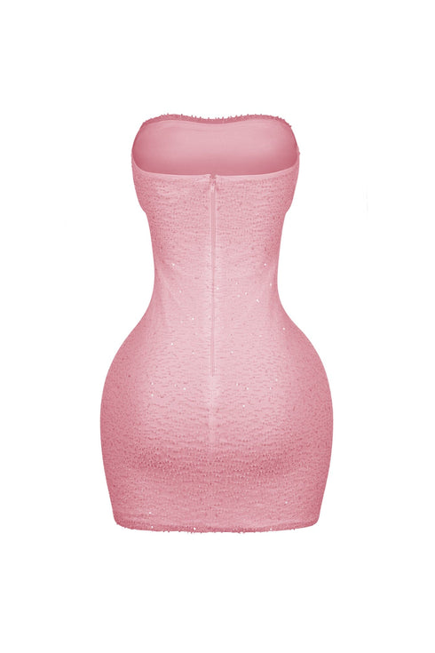 Greer Mesh Beaded Mini Dress