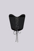 Modern Black Lace Up Corset Top