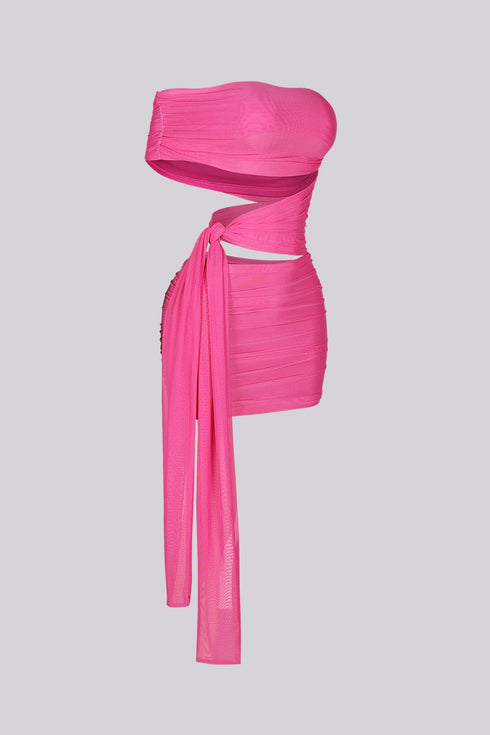 Isolde Mesh Cutout Mini Dress