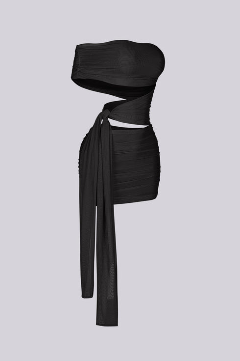 Isolde Mesh Cutout Mini Dress