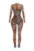 Brianne Mesh Leopard Jumpsuit