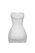 Adrian Mesh Tank Rhinestone Mini Dress