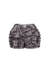 Brennan Mesh Snake Print Ruffle Shorts