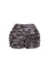 Brennan Mesh Snake Print Ruffle Shorts