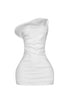 Carmina Asymmetric Off Shoulder Mini Dress