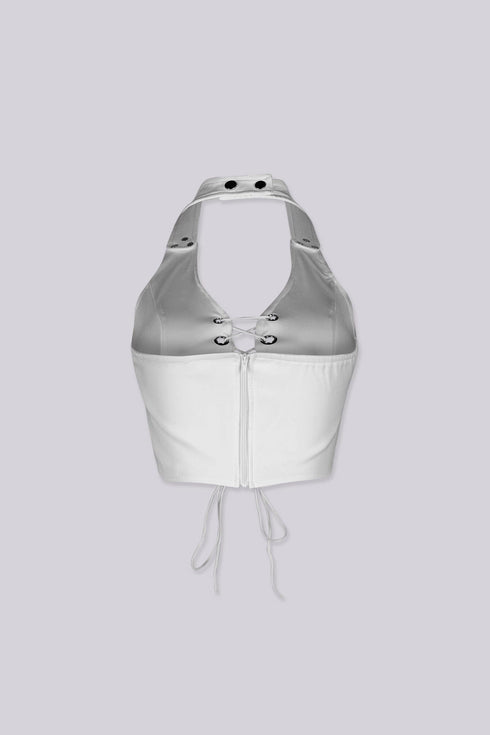 Raven Lace Up Halter Top