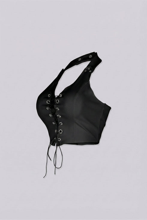 Raven Lace Up Halter Top