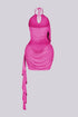 Nessy Drape Halter Mini Dress