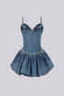Maribel Pearl Denim Mini Dress