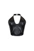 Emerson Faux Leather Halter Corset Top