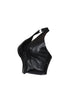 Emerson Faux Leather Halter Corset Top