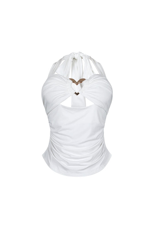 Micah Heart Metal Halter Top