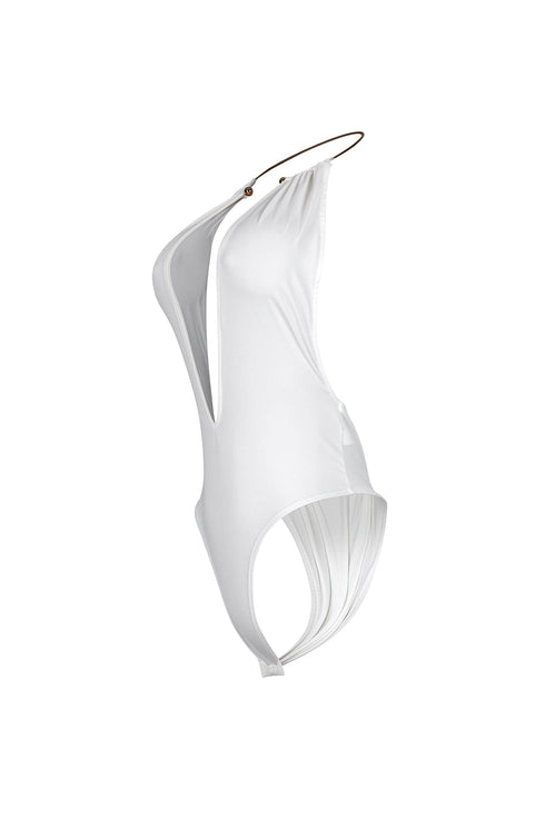 Nico Gold Choker Deep V Bodysuit