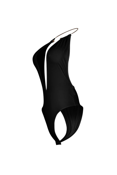 Nico Gold Choker Deep V Bodysuit