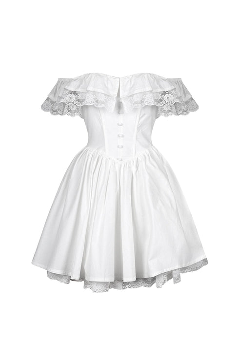 Minami Poplin Off Shoulder Mini Dress