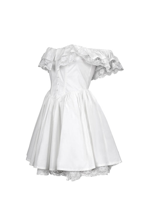 Minami Poplin Off Shoulder Mini Dress