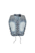 Stering Denim Sleeveless Lace Up Top