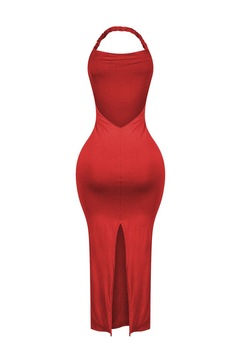 Evelynn Twisted Halter Multi Way Maxi Dress