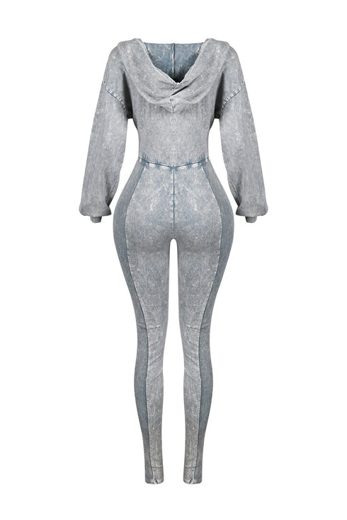 Margaret Mineral Washed Zipper Jumpsuit