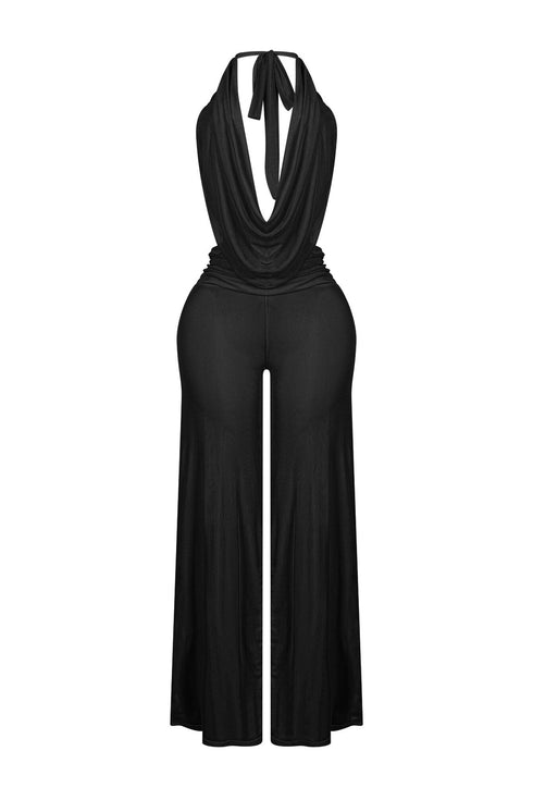 Evie Mesh Cowl Neck Jumpsuit