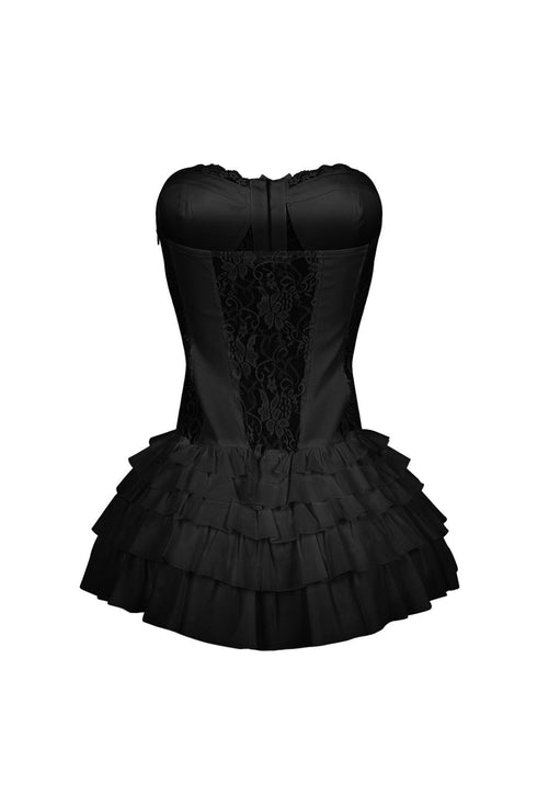 Noel Lace Tube Ruffle Mini Dress